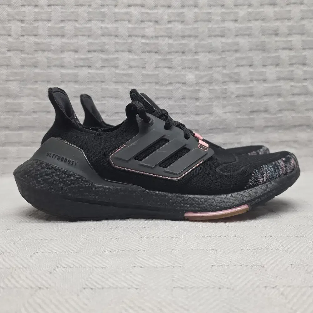 Adidas Ultraboost 22 Black Beam Pink Womens Size 7.5 GX5927 Running